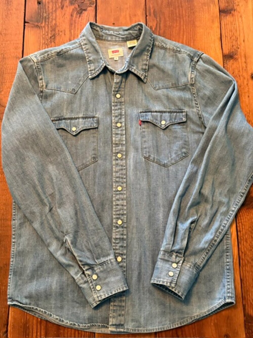 Levi's Womens Pearl Snap / Denim Western - Size Medium